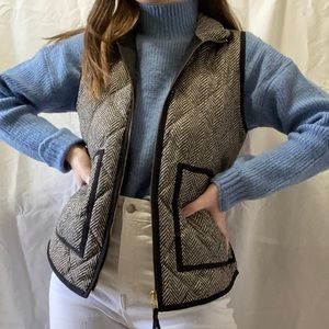 J.Crew Herringbone Puffer Vest
